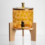Лимонадниця скляна Chamomile 2.5 л на бамбуковій підставці Yiwu HP-GP-43