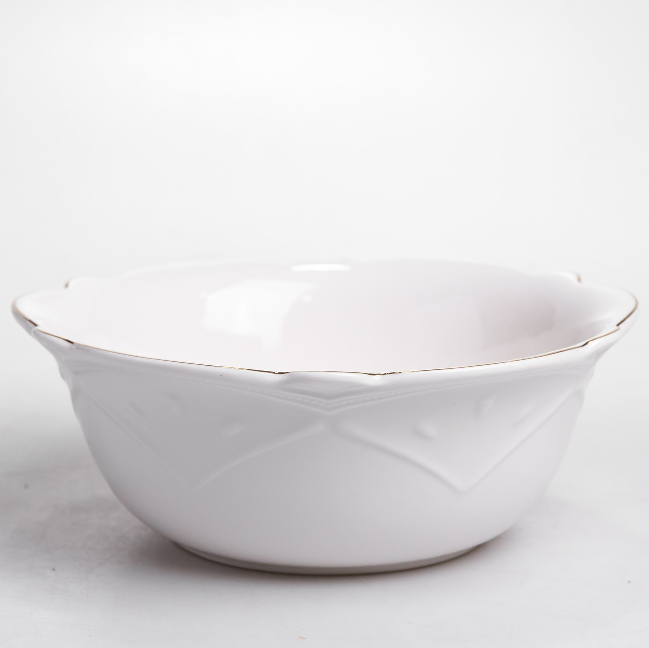 salatnitsa_kruglaya_farforovaya_pearl_25_sm Кругла порцелянова салатниця Pearl об'ємом 25 см Yiwu HP-HK-C23 - Зображення 1