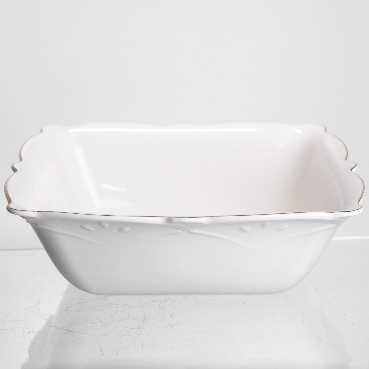 salatnitsa_kvadratnaya_farforovaya_pearl_26_5_26_5_sm Квадратна порцелянова салатниця Pearl 26,5*26,5 см Yiwu HP-HK-C6 - Зображення 1