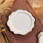 Десертна тарілка з порцеляни Antique White 20 см Yiwu HKPP-8 - Зображення 2