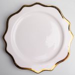 Порцелянова сервірувальна тарілка Antique White 25 см Yiwu HKPP-10