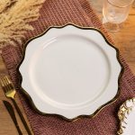Порцелянова сервірувальна тарілка Antique White 25 см Yiwu HKPP-10 - Зображення 2