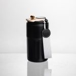 Термочашка Coffee 400 мл з ремінцем та датчиком температури, чорний Yiwu HP-GM-3