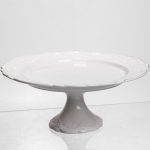 Порцелянова тортівниця Pearl на ніжці 25,5 см Yiwu 120-YH-HG044
