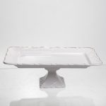 Порцелянова тортівниця на ніжці White Square 25.5 * 25.5 см, квадратна, Yiwu 120-YH-HG062