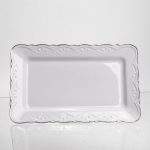 Порцелянова тортівниця на ніжці White Square 25.5 * 25.5 см, квадратна, Yiwu 120-YH-HG062 - Зображення 5